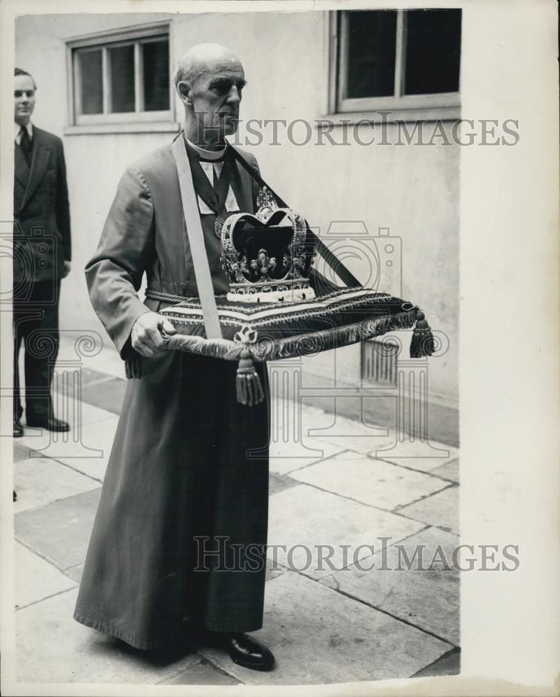 1953 Press Photo Regalia Procession at the Abbey Full Scale Rehearsal - Historic Images