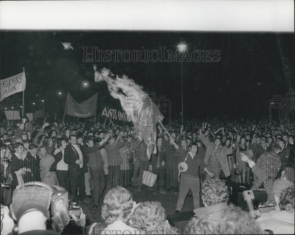 1972 Press Photo 122 arrested in London Ulster Demonstration - Historic Images