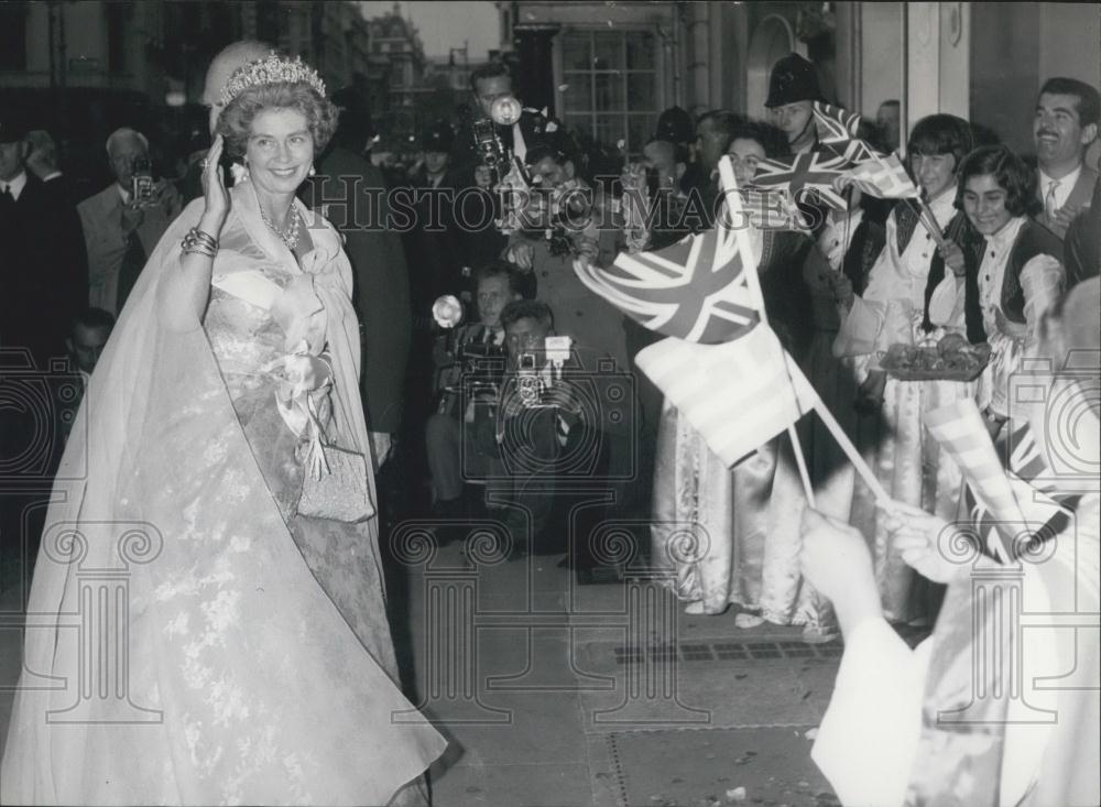 1963 Press Photo King And Queen Greece At Claridges Duke Of Edinburgh At Banquet - Historic Images