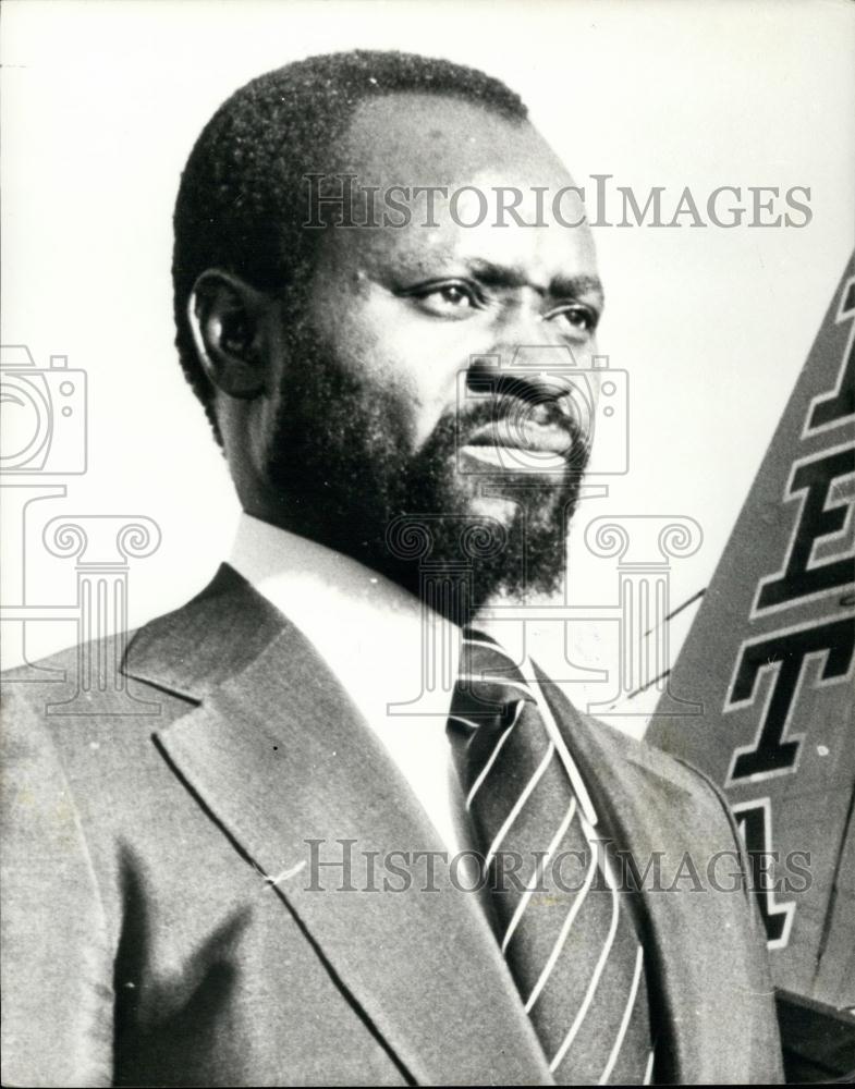 1976 Press Photo state of war exists with Rhodesia says President Samora Machel - Historic Images