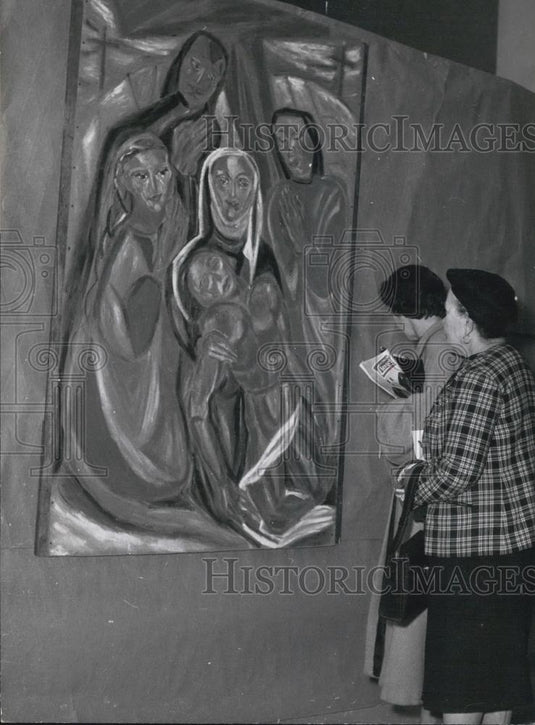 Press Photo Pieta, Josette Bournet, Salon of Sacred Art - Historic Images