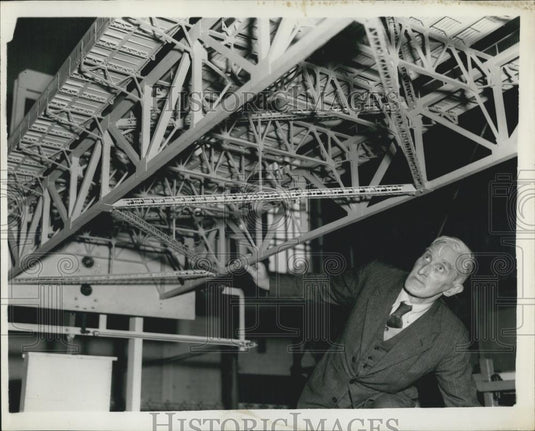 1953 Press Photo Giant Bridge over the severn.: The biggest bridge in Europe - Historic Images