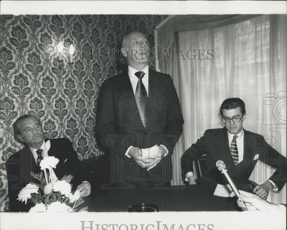 1975 Press Photo The Marquess of Bath,Lord Montagu &amp;Marquess of Tavistock - Historic Images