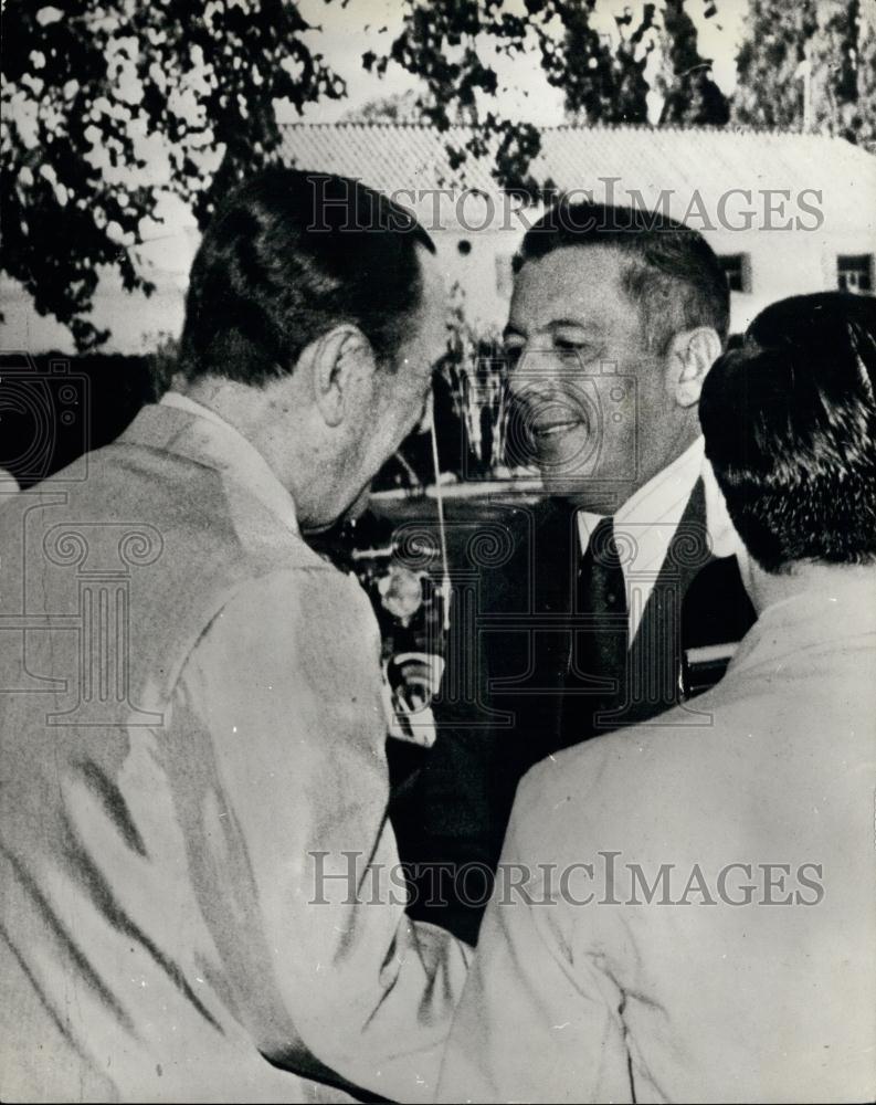 1974 Press Photo Pre Omar Torrijos of Panama (R) & Pres Juan Peron of Argentina - Historic Images