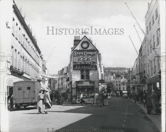Press Photo Charing Cross in St. Helker, Jersey - Historic Images