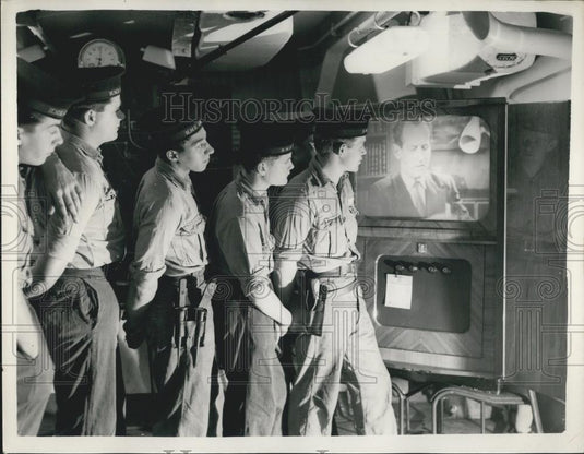 1955 Press Photo H.M.S. Ark Royal ,Britain's most modern Aircraft carrier - Historic Images