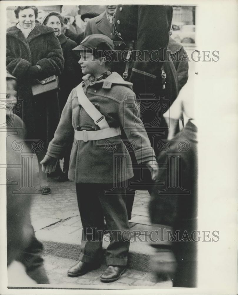 1957 Press Photo Crown Prince Carl Gustav of Sweden as a Patrol Leader - Historic Images