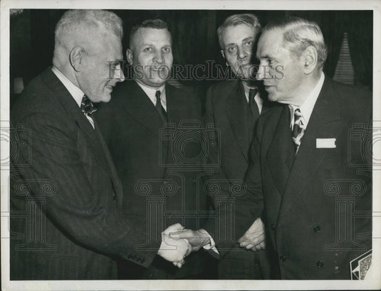 Press Photo .J Cud, Mayor of Rotterdam & Mayor James Curley of Boston - Historic Images