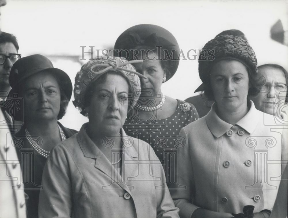 1965 Press Photo Chilean President&#39;s Wife Maria Frei Ciampino Airport Arrival - Historic Images