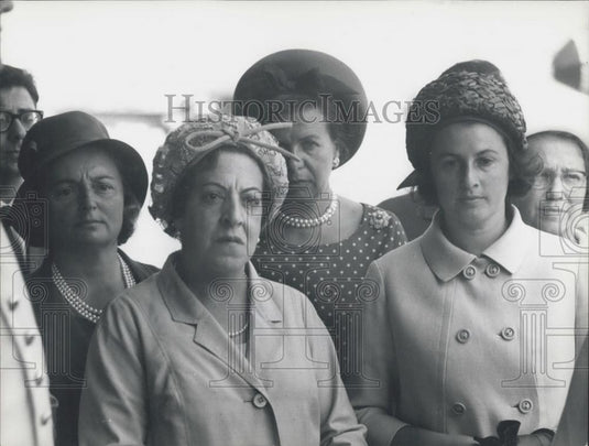 1965 Press Photo Chilean President's Wife Maria Frei Ciampino Airport Arrival - Historic Images