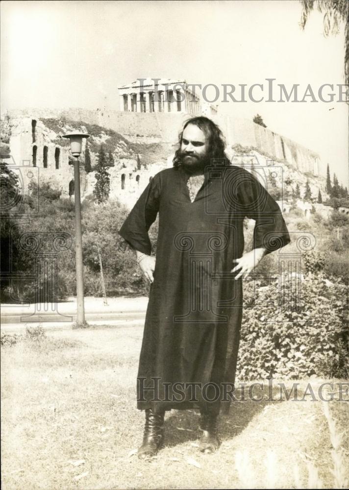Press Photo Greek Singer Dehis Roussos - Historic Images