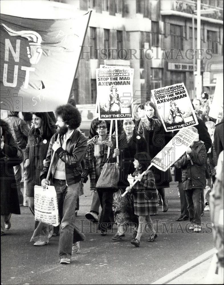 1979 Press Photo National Union of Teachers March - Historic Images