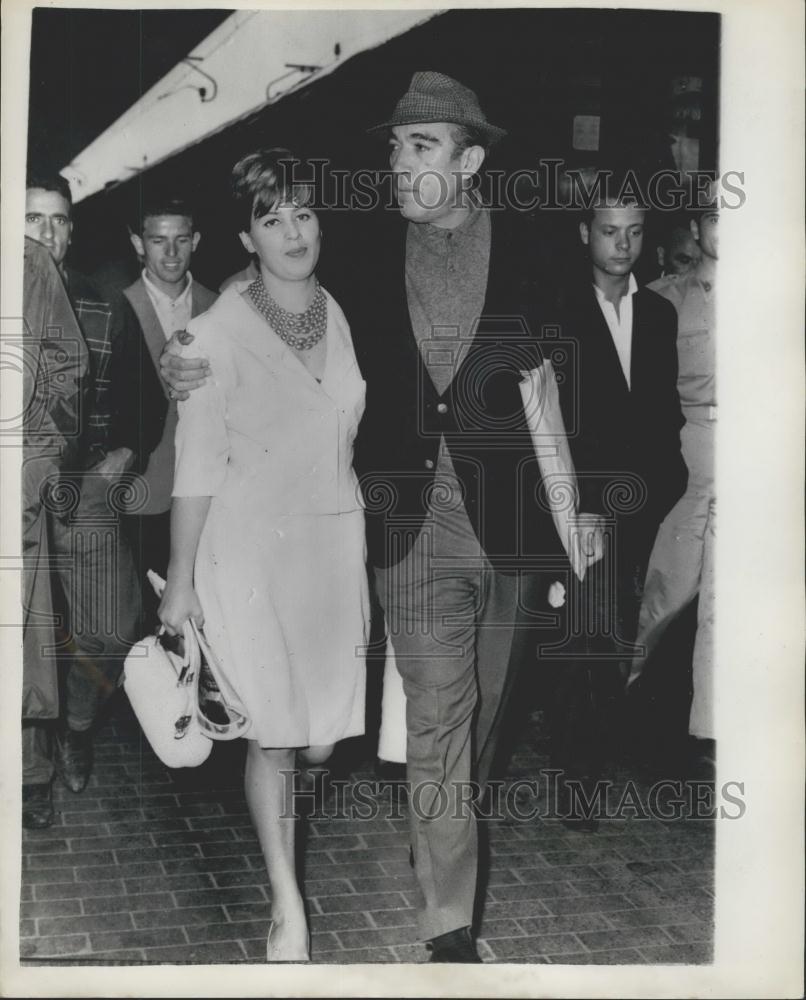 1963 Press Photo Anthony Quinn, Jolanda Addolozi - Historic Images