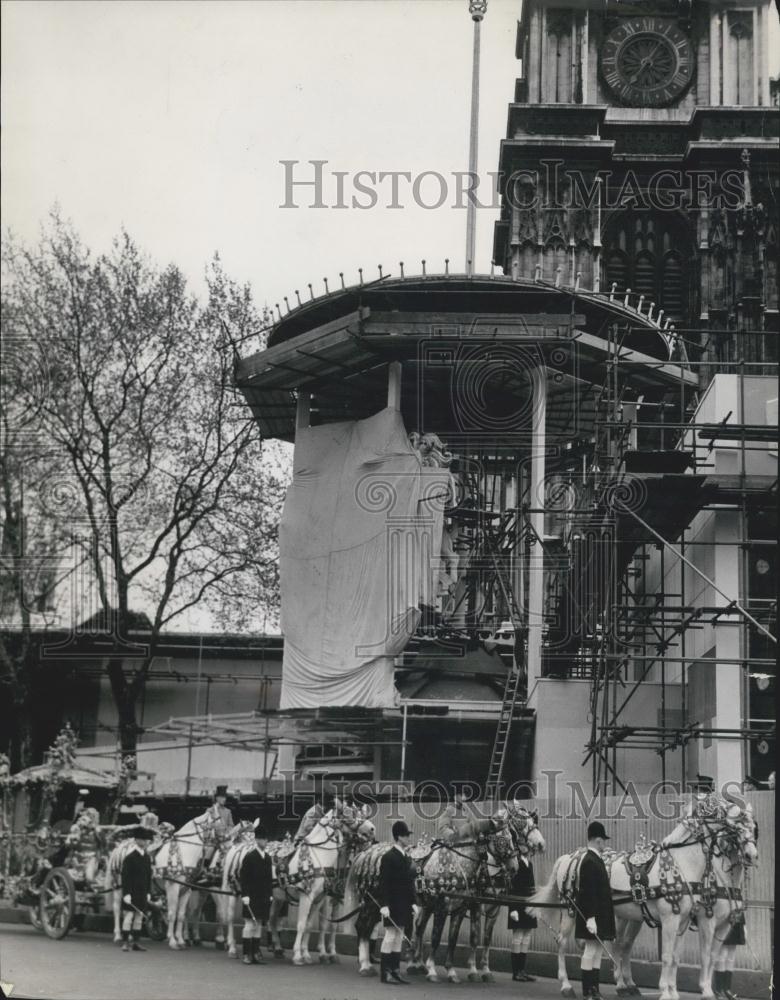 1953 Press Photo Rehearsal for the Coronation Of Queen Elizabeth At Buckingham - Historic Images