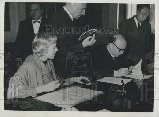 1955 Press Photo American Ambassador Claire Booth Luce & Prime Minister Scelba - Historic Images