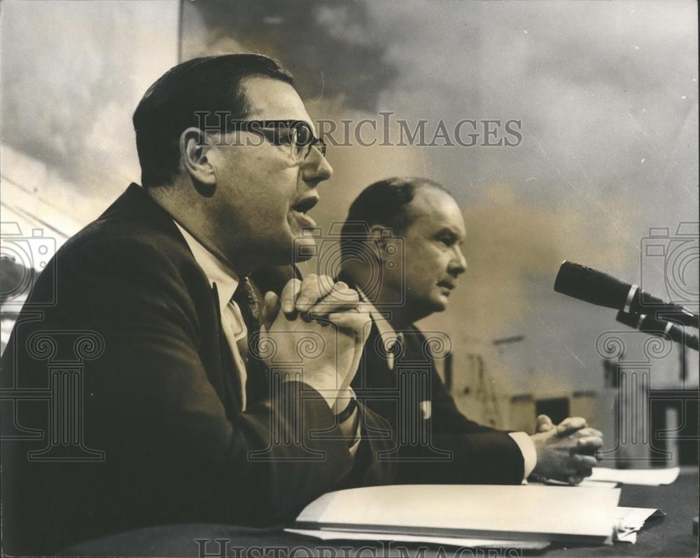 1965 Press Photo Reginald Maudling, Lord Blakenham, Conservative Party - Historic Images