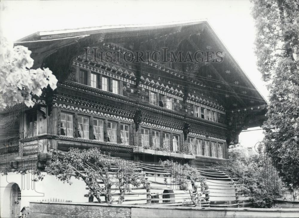 1967 Press Photo Swiss house in the Simmental - Historic Images