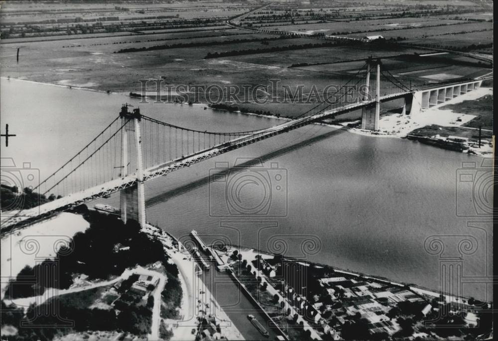 1959 Press Photo Tancarville Bridge, Le Havre, France - Historic Images