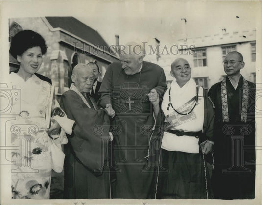 1963 Press Photo Japan Religious Leaders Rev. Rosen Takashina/Gyoin Hashimoto - Historic Images