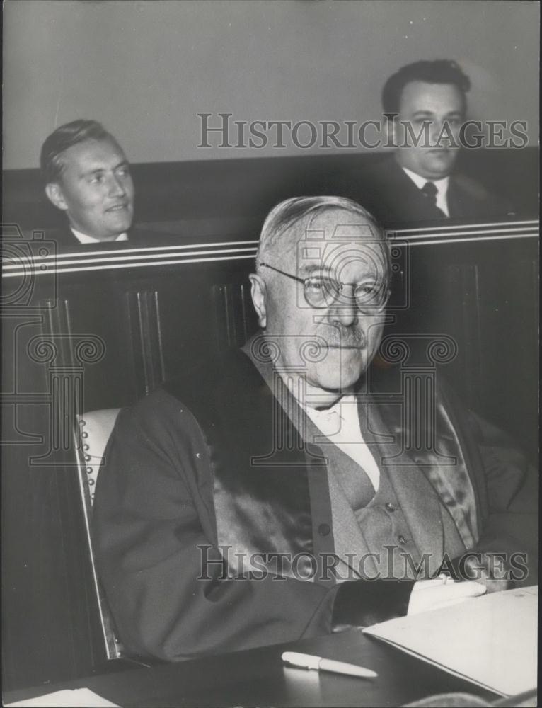 1955 Press Photo Advocate Reinholdmaier &amp; Der Spiegel&#39;s Augstein &amp; Jaene - Historic Images