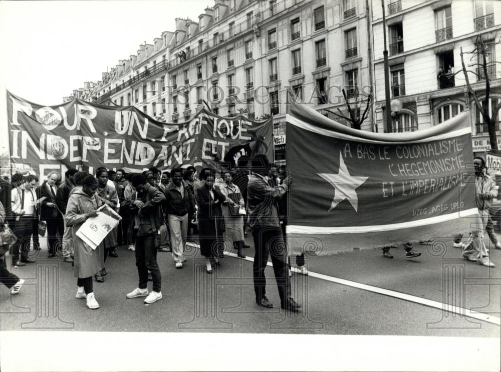 1958 Press Photo Demonstration in Favor of the Independence of New Caldonia - Historic Images