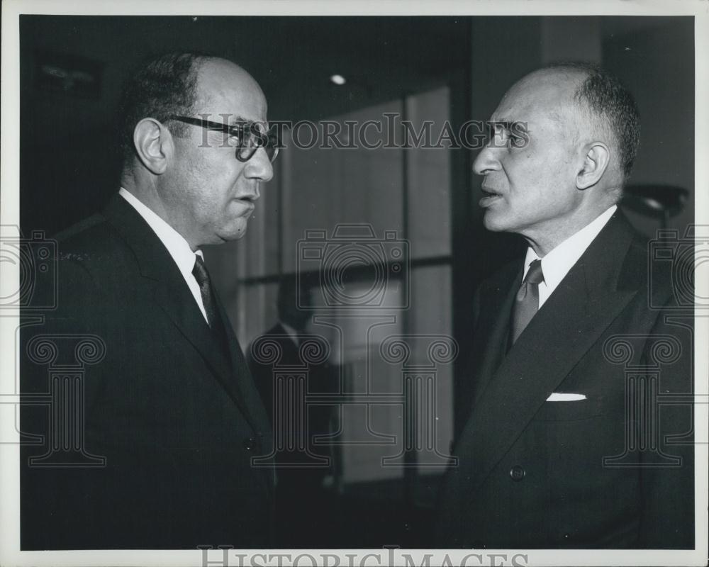 1961 Press Photo 16th Session Of UN Gen Assembly FM Hashim Javad/Mahmoud Fawzi - Historic Images