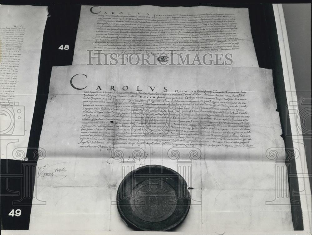 Press Photo Letter From Emperor Carl - Historic Images