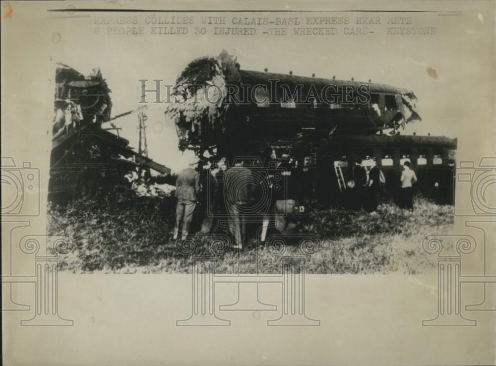 Press Photo Train Accident - Historic Images