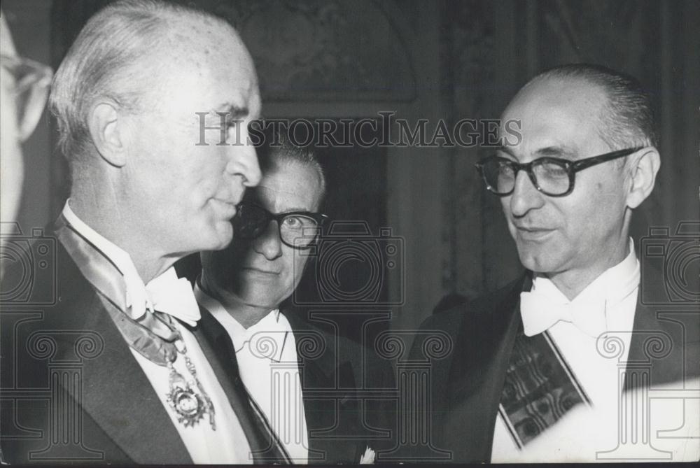 1960 Press Photo Arturo Frondizi ,Argentine Pres &amp; German Pres Lubke - Historic Images