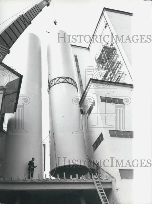 1974 Press Photo Silo Made Of Glass Fibre Synthetics, Rass & Co., Ltd. - Historic Images