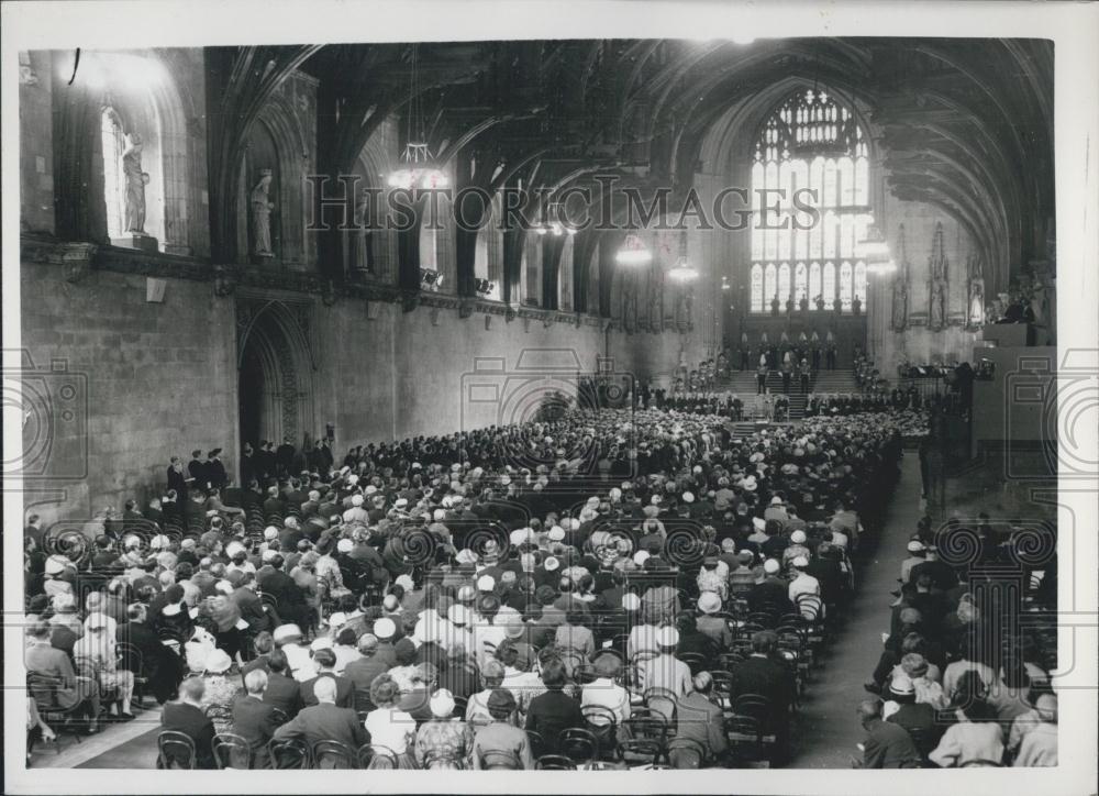 1959 Press Photo Westminster Hall.10 Anniv of NATO - Historic Images