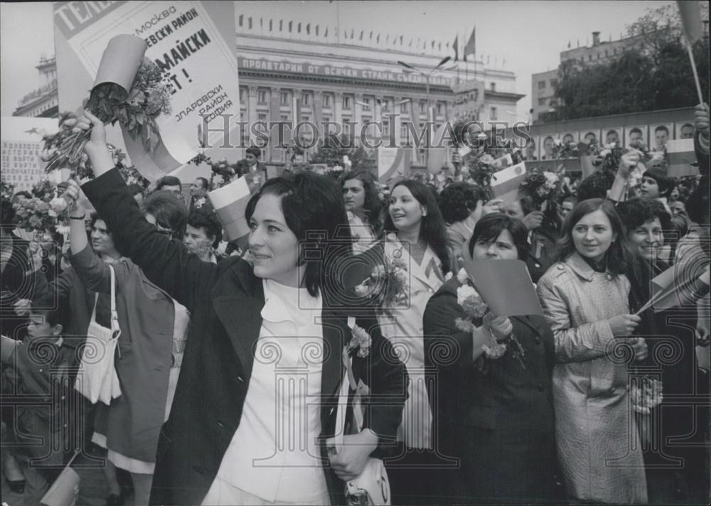 1972 Press Photo May day in Sofia,Bulgaria - Historic Images