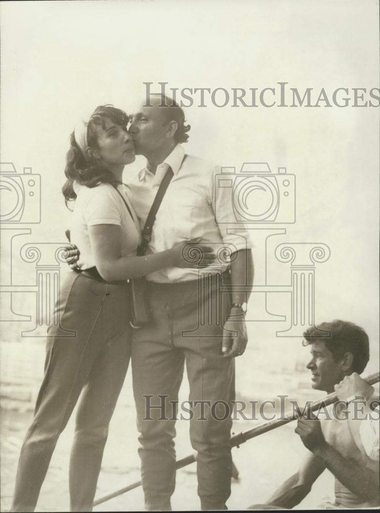 Press Photo Tight Rope Walker Henry Crosses Monaco Bay On Cable - Historic Images