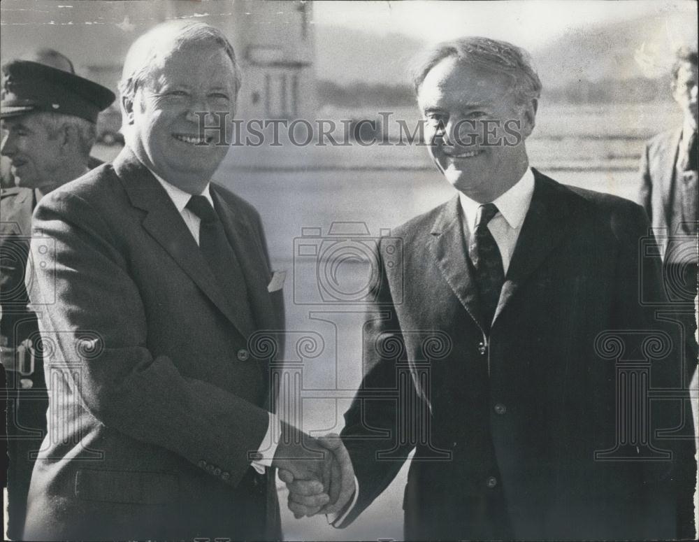 1973 Press Photo Irish Prime Minister Liam Cosgrave, & Mr. Heath - Historic Images