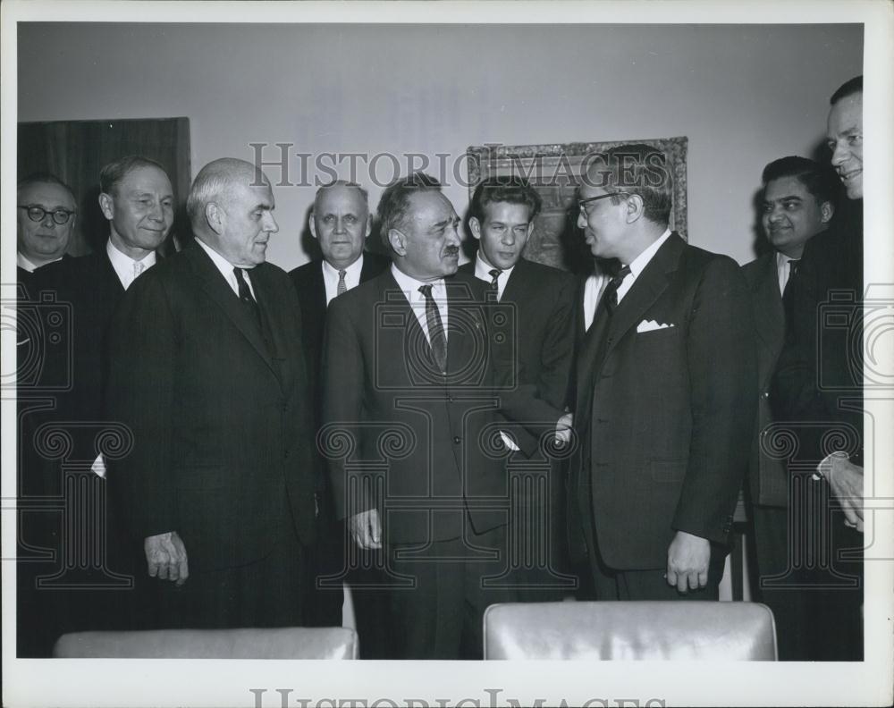 1962 Press Photo Anastas I. Mikoyn Deputy Premiere USSR U Thant UN John McCloy - Historic Images