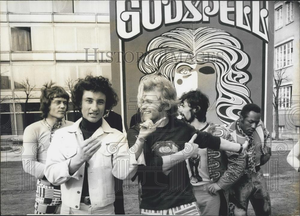1972 Press Photo"Godspell'ÃƒÃ‚Â in Munich - John Michael Teblak and Stephen Schwart - Historic Images
