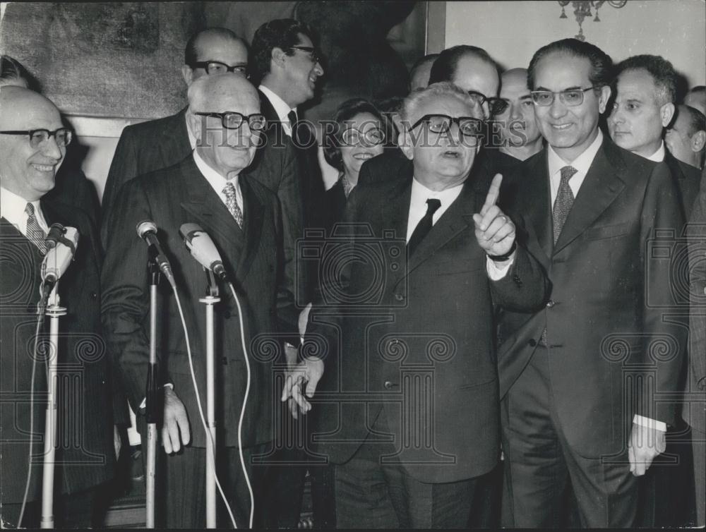 Press Photo President Giovanni Leone,A. Fanfani,S. Pertini,Emilio Colombo - Historic Images