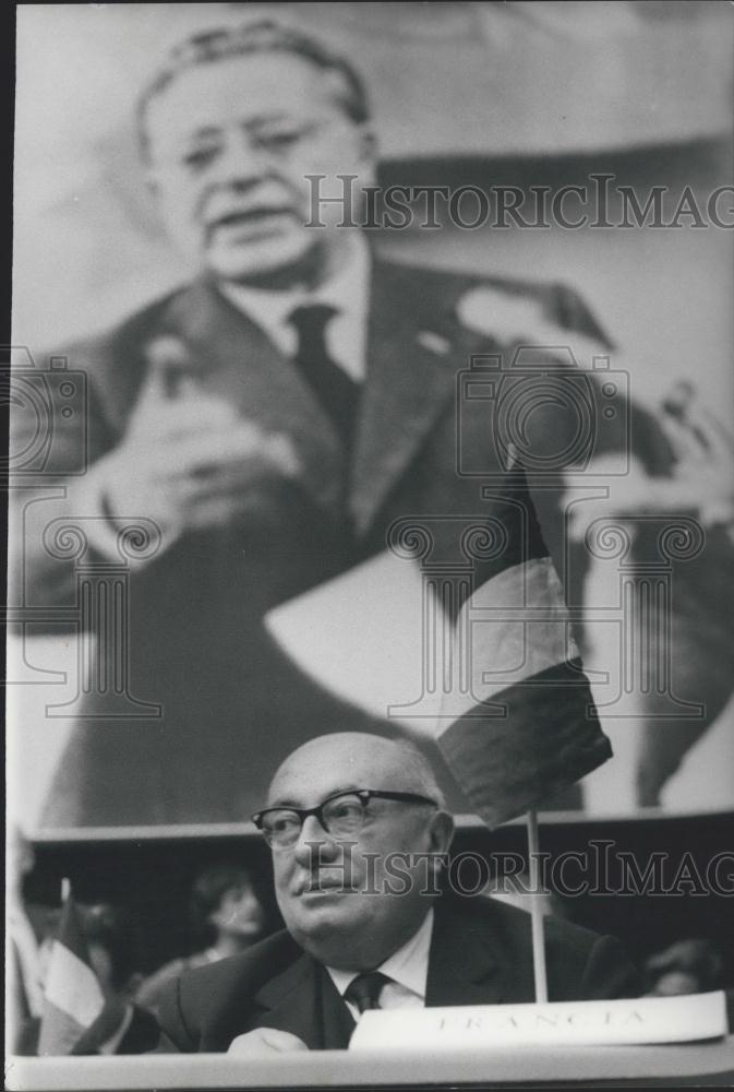 1966 Press Photo Communist Party Conference, Jacques Duclos, France - Historic Images