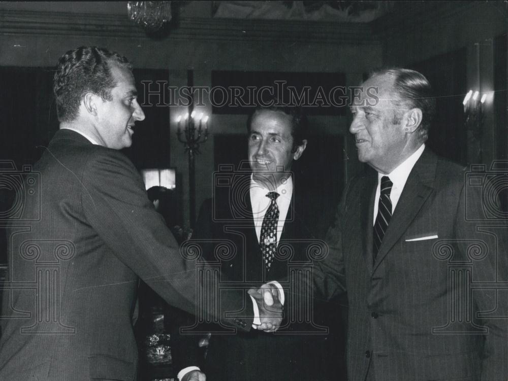 Press Photo State Secretary Rogers Meeting Spanish Prince Juan Carlos De Borbon - Historic Images