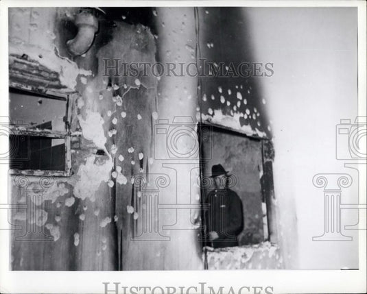 Press Photo Scene Of Gun Battle Between Uruguayan Police/Argentinian Gangsters - Historic Images