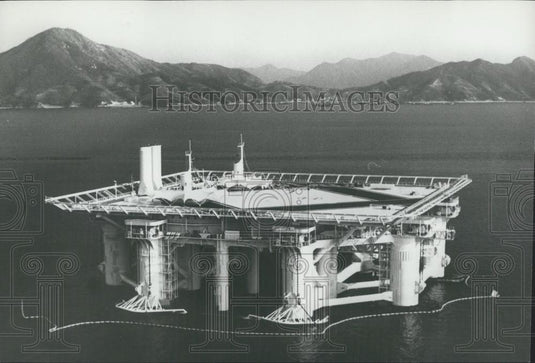 Press Photo Aquapolis The Floating City for Expo Okinawa - Historic Images