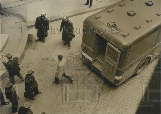 1966 Press Photo Arrested Man Brought Into Ben Barka Trial Examining Magistrate - Historic Images