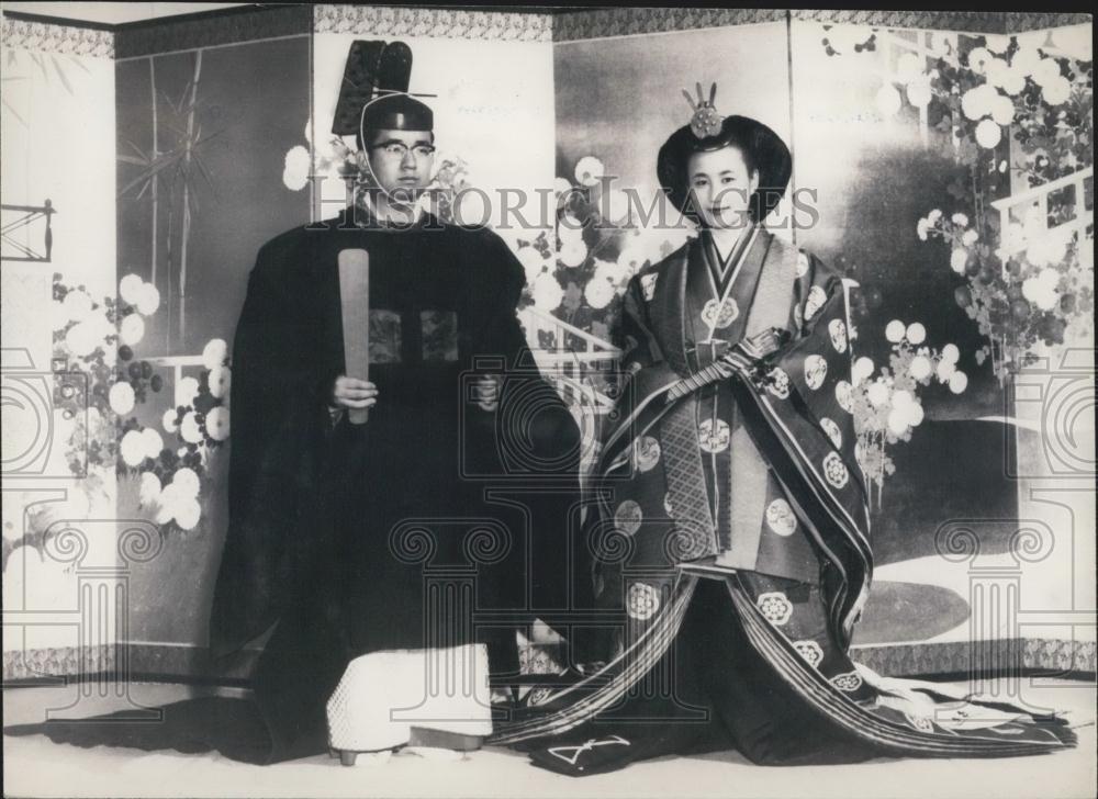 Press Photo Wedding, Prince Yoshi, Hanako Tsugaru - Historic Images