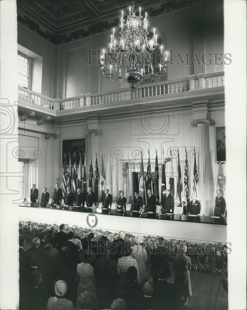 1971 Press Photo SEATO Council Meeting At Banqueting House Whitehall London - Historic Images