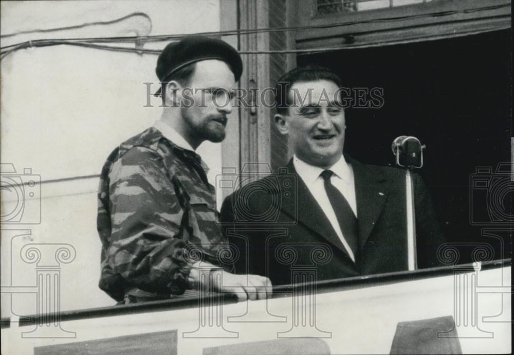 1960 Press Photo Lagaillarde & Ortiz, the two chiefs of the Algeirs revolt - Historic Images