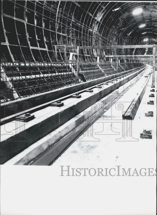 1974 Press Photo Brazil's Sao Paulo Subway's First Line Engineering Project - Historic Images