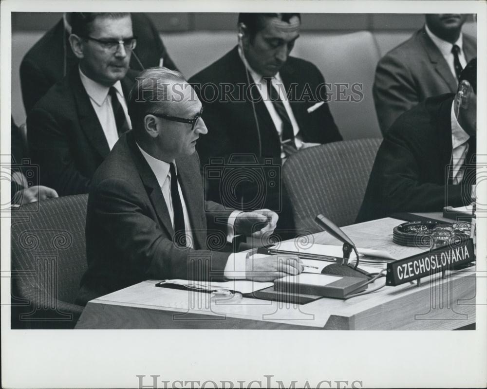 1968 Press Photo iri Hajek Minister of Foreign Affairs of Czechoslovakia - Historic Images