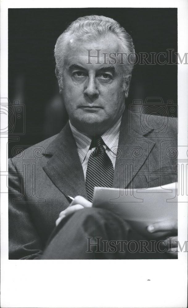 1975 Press Photo Gough Whitalam ,Australian Premier - Historic Images