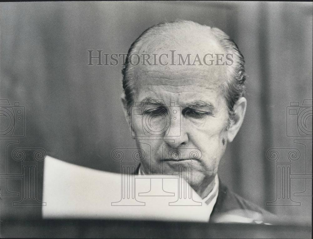 1974 Press Photo Congressman Robert McClory Illinois House Judiciary Committee - Historic Images