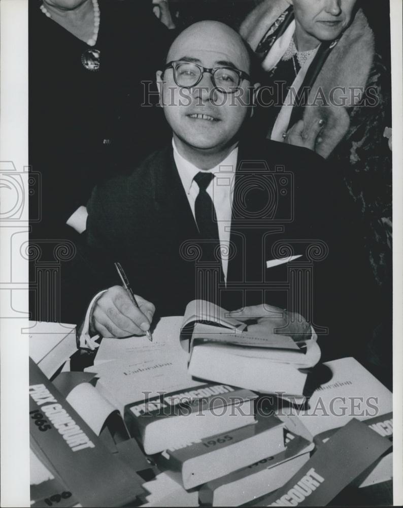 1965 Press Photo Jacques Borel: Winner of the Goncourt Literary Prize - Historic Images